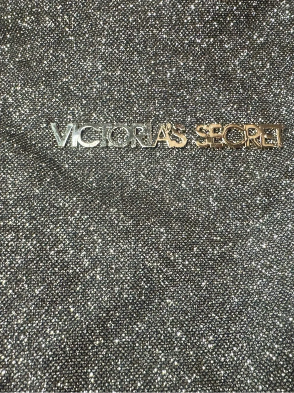 Victoria’s Secret Metallic Gold Tote with Black Trim